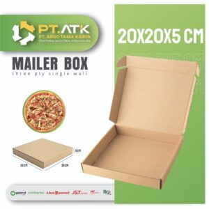 Box Die Cut Pizza 20x20x5